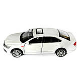 Машинка металева Volkswagen Passat 330 TSI Фольксваген пассат білий 1:32 світло звук відкриваються двері баг капот резинові колеса, фото 2