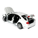 Машинка металева Volkswagen Passat 330 TSI Фольксваген пассат білий 1:32 світло звук відкриваються двері баг капот резинові колеса, фото 7