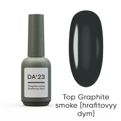 DA23 ТОП ДЛЯ НІГТІВ ЧОРНИЙ GRAPHITE SMOKE (HRAFITOVYY DYM) 14 МЛ, фото 1