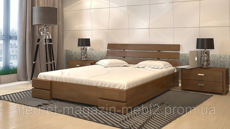 Ліжко дерев'яне двоспальне Дали Люкс, фото 1