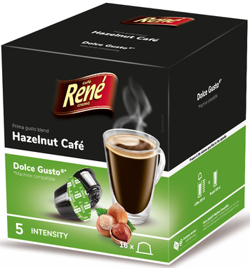Кава в капсулах Dolce Gusto Cafe Rene Hazelnut (чорна кава)