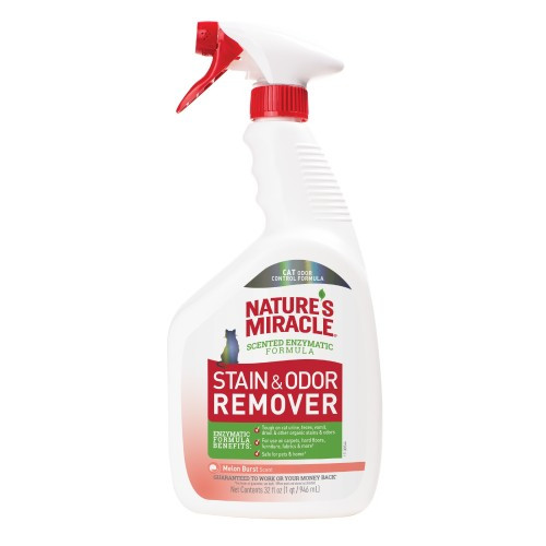 Засіб 8in1 NM Cat Stain&Odor Remover Spray Mel для усунення плям та запахів котів, з ароматом дині, 946 мл