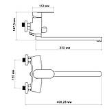 Смеситель для ванны Lidz Tani 005 с поворотным изливом (c душевым гарнитуром) (k40) LDTAN005CRM44962 Chrome, фото 2