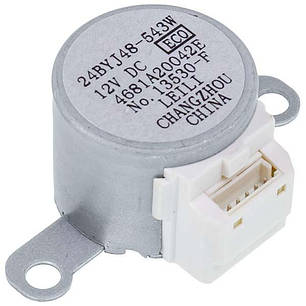 Мотор кроковий тяги шторок для кондиціонера LG 4681A20042E 24BYJ48-543W 12V шток 5x9mm, фото 1