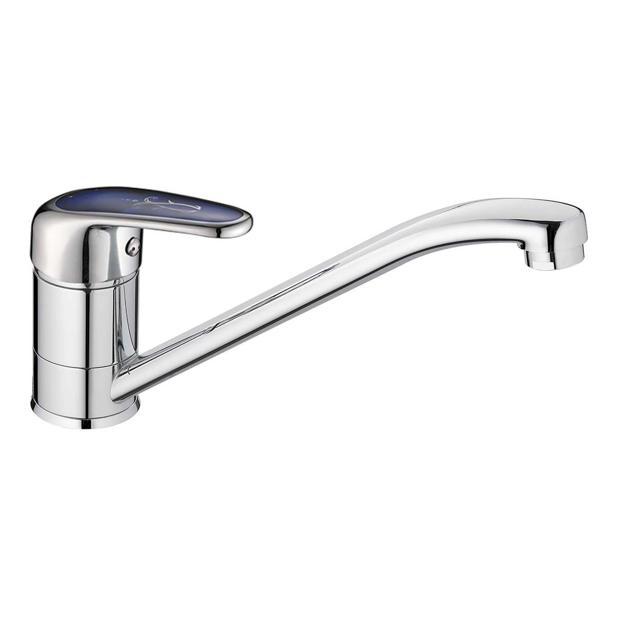 Змішувач для кухні Cron Magic 004 Blue (CR0106) з хромованим покриттям та гнучким підводом. (CR0106)