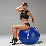 М'яч для фітнесу (фітбол) Cornix 55 см Anti-Burst XR-0015 Blue, фото 9