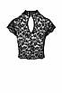 Топ Noir Handmade F303 Essence lace top with high collar - XL KW, фото 6