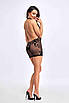 Платье Noir Handmade F313 Mythos mini flocked mesh dress with jewelry rhinestone chain - M KW, фото 5