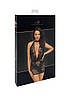 Платье Noir Handmade F313 Mythos mini flocked mesh dress with jewelry rhinestone chain - M KW, фото 8