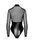 Боді Noir Handmade F321 Edge, L, низ під латекс, верх сітка, блискавка на все тіло, декор кільця, фото 8