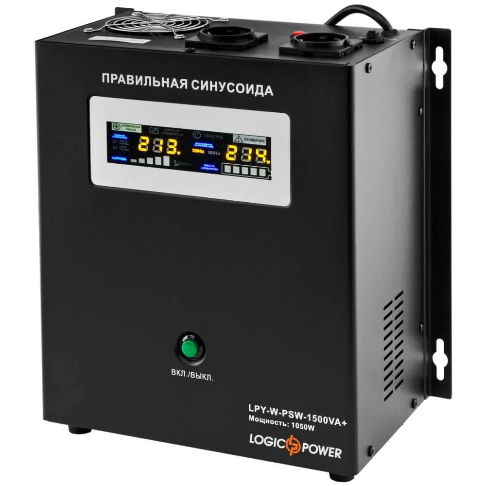 Джерело безперебійного живлення Logicpower LPY-W-PSW-1500VA+ (1050W) лінійно-інтерактивний