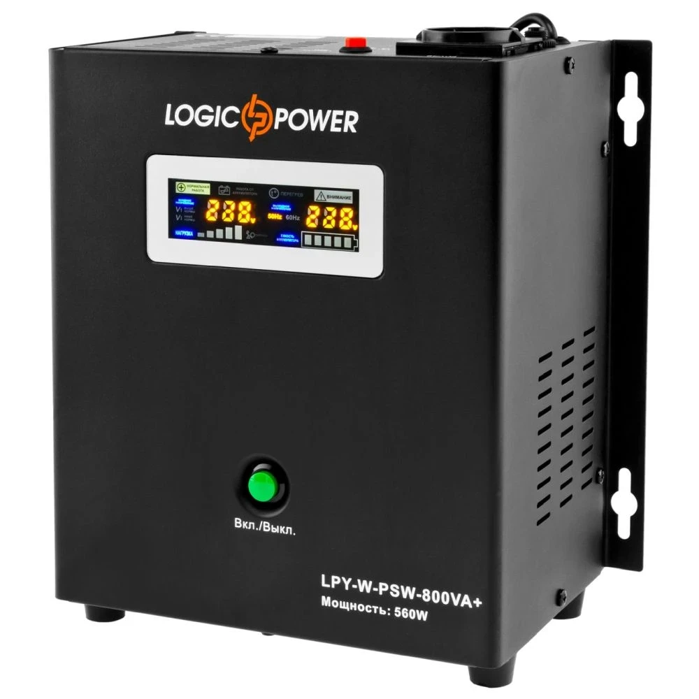 Джерело безперебійного живлення Logicpower LPY-W-PSW-800 ВА/560 Вт лінійно-інтерактивний з правильною