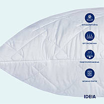 Подушка Classic Soft 70х70 см для готелів та дому IDEIA штучний пух з внутрішньою подушкою на блискавці, аналог пуху, фото 3