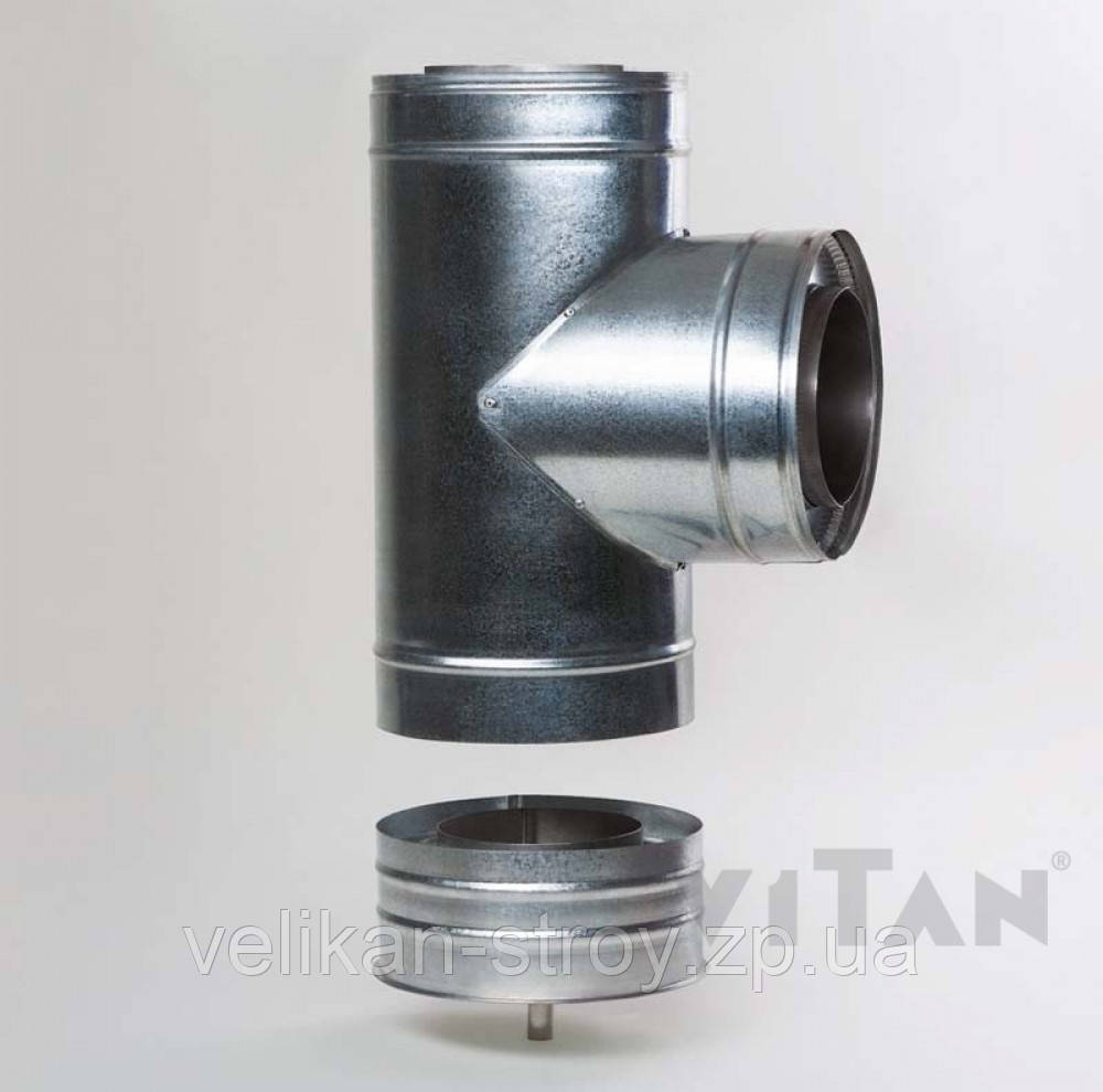 Трійник 90° 100/160 двостінний Н/ОЦ