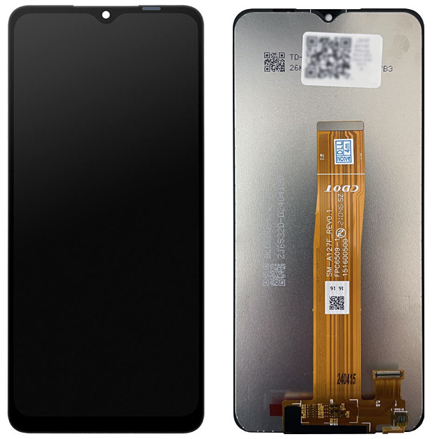 Дисплей Samsung SM-A125/A022/A127/M022 Galaxy A02/A12/M02 в сборе с сенсором black service orig (A127F Rev0.1)