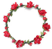 Віночок на голову Квіти червоні