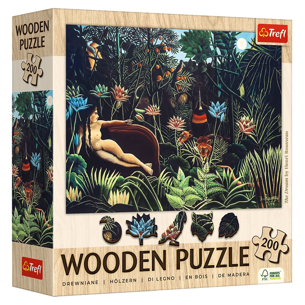 Пазл фігурний з дерева "Мрія. Анрі Руссо", 200 елементів Trefl Wooden Puzzle (5900511202533)