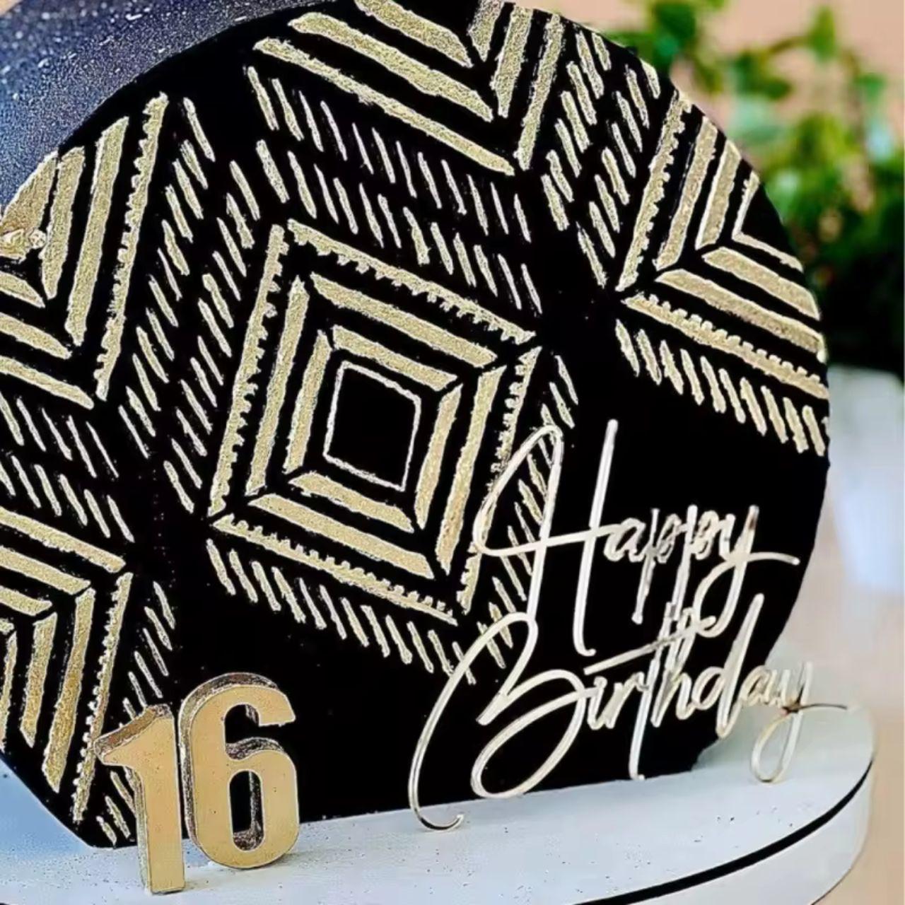 Торцевой топпер "Happy birthday" (Код: 206)