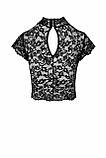 Топ Noir Handmade F303 Essence lace top with high collar - 3XL, фото 5