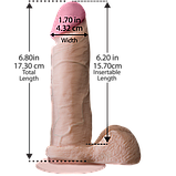 Фалоімітатор Doc Johnson The Realistic Cock 6 inch White – ULTRASKYN, Vack-U-Lock (м'ята упаковка!) SO1550-R, фото 5