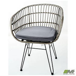 Крісло Jamaica чорний, ротанг грей AMF