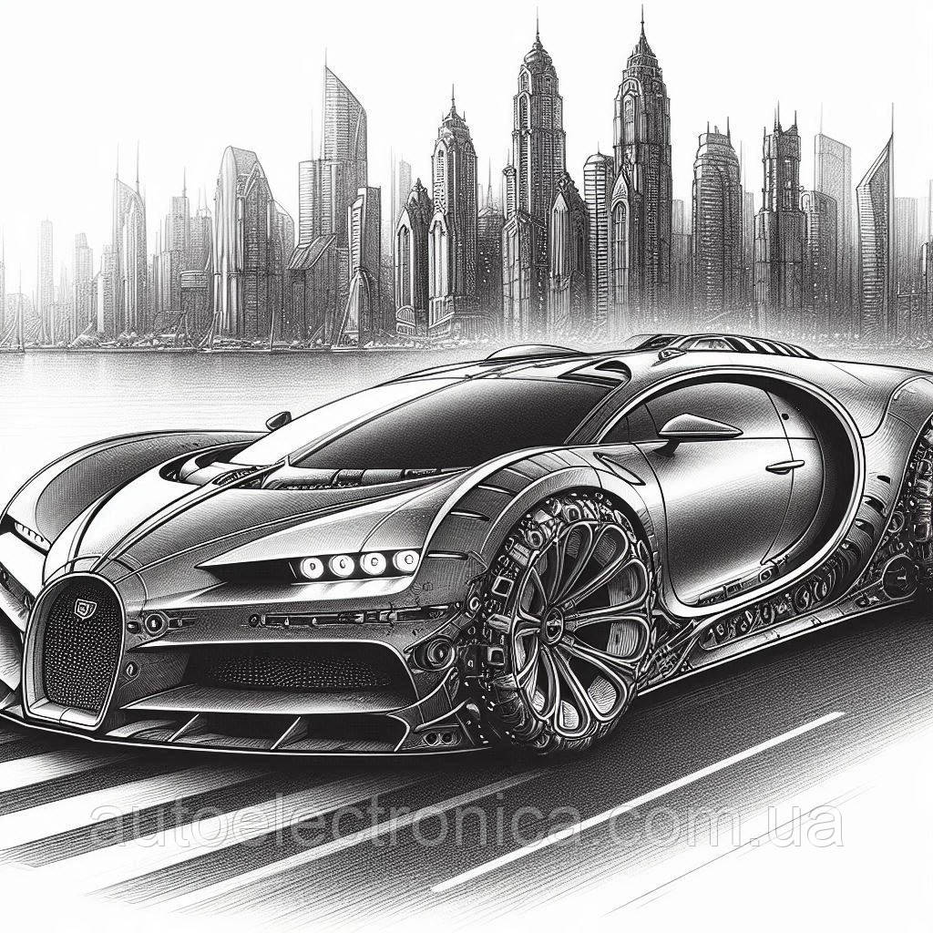 Картина на полотні "Futuristic Car Bugatti" | CFB.1.1