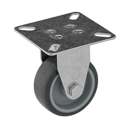 Опора колісна прямохідна RADER TPA D-50 mm H-69m гумове колесо на втулці 40 кг