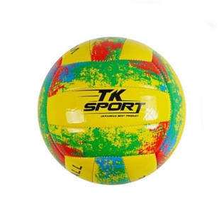 Мяч волейбольний TK Sport З 40215 Жовтий із зеленим