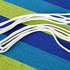 Гамак підвісний без планки 1200х100 см для пікніка Голубий Гавайський гамак Класичний тканинний гамак, фото 7