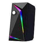 Компютерні колонки з підсвічуванням MUSIC D.J. M-110C, фото 2