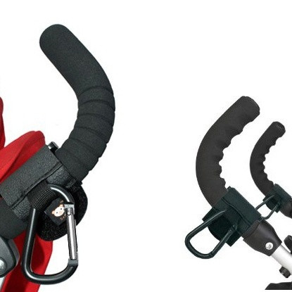 Карабін-крючок на коляску для сумок, пакетів. Чорний 1 штука (05007), фото 1