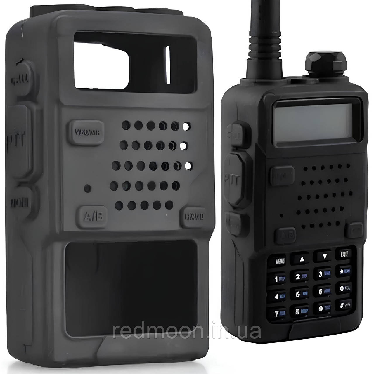 Силіконовий чохол для рації (10х6х3 см) Baofeng UV 5R / Гумовий чохол під рацію / Чохол для радіостанції, фото 1