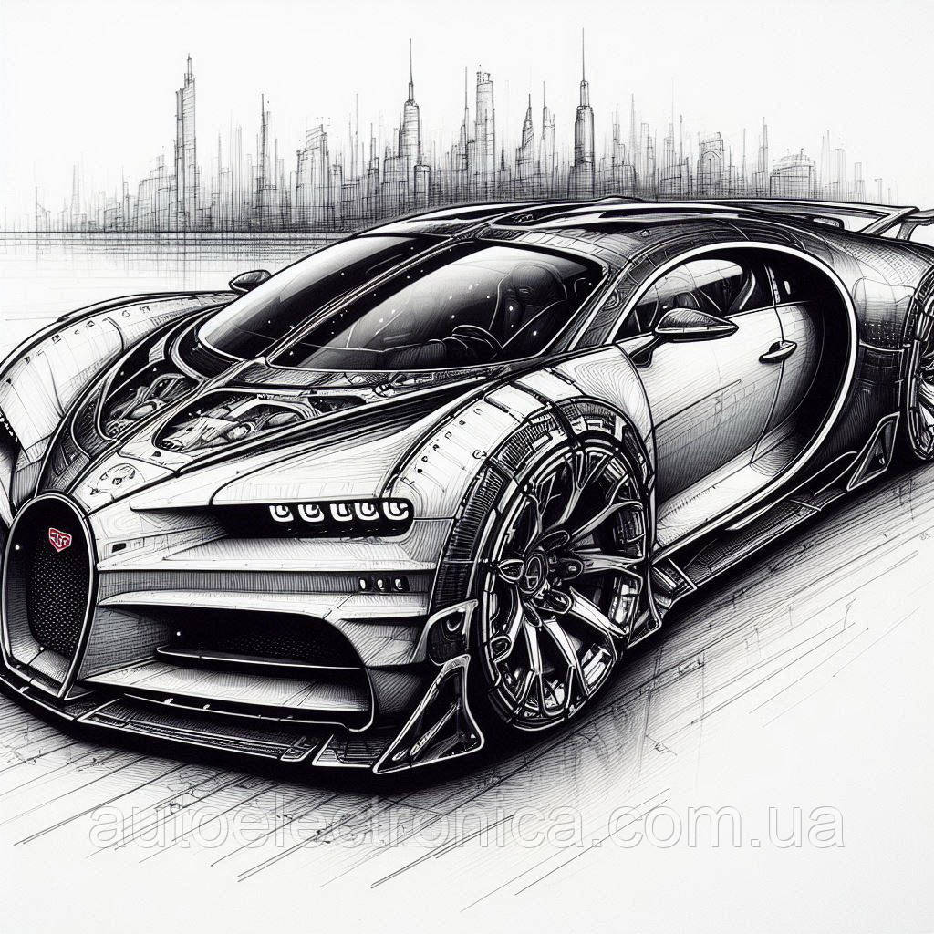 Картина на полотні "Futuristic Car Bugatti" | CFB.1.2