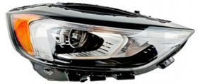 Фара права Ford Edge 18- (LED/LED) +DRL TYC мех., жовта вставка