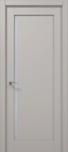 Двері міжкімнатні Папа Карло Millenium ML-61 Світло-сірий супермат (скло сатин), фото 1