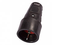 Гніздо штепсельне каучук із з/к чорне 1127