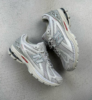 Чоловічі кросівки New Balance 1906R Grey Deep Red Нью Баланс 1960Р сірі сітка шкіра демісезон, фото 1