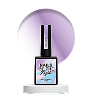 NAILSOFTHENIGHT Shell top 01 – перлинний топ з ліловою втиркою без липкого шару, 10 мл