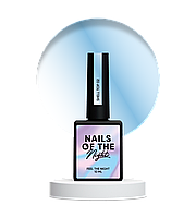 NAILSOFTHENIGHT Shell top 02 – перлинний топ з блакитною втиркою без липкого шару, 10 мл