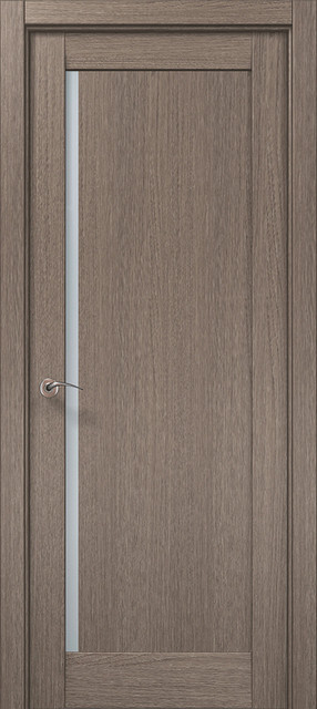 Двері міжкімнатні Папа Карло Millenium ML-61 Дуб сірий (скло сатин), фото 1