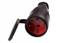 Гніздо штепсельне каучук із з/к і кришкою 1126