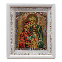 Святое Семейство икона для семейного счастья в белом киоте