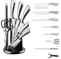 Набір ножів з овочечисткою і мусатом на підставці, що обертається Edenberg EB-3618 - 9 пр.