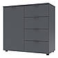 Комод Doros Рон 1 1 фасад 4 шухляды Графіт 80х38х81 (41516006), фото 4