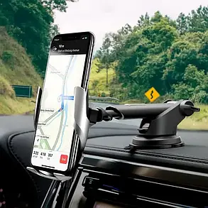 Holder Hoco S14 Surpass automatic з індукційною бездротовою зарядкою (Срібний), фото 3