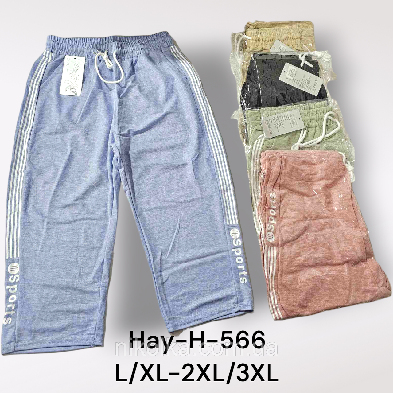 Бриджі жіночі оптом, L/XL-2XL/3XL рр., арт. Hay-H-566