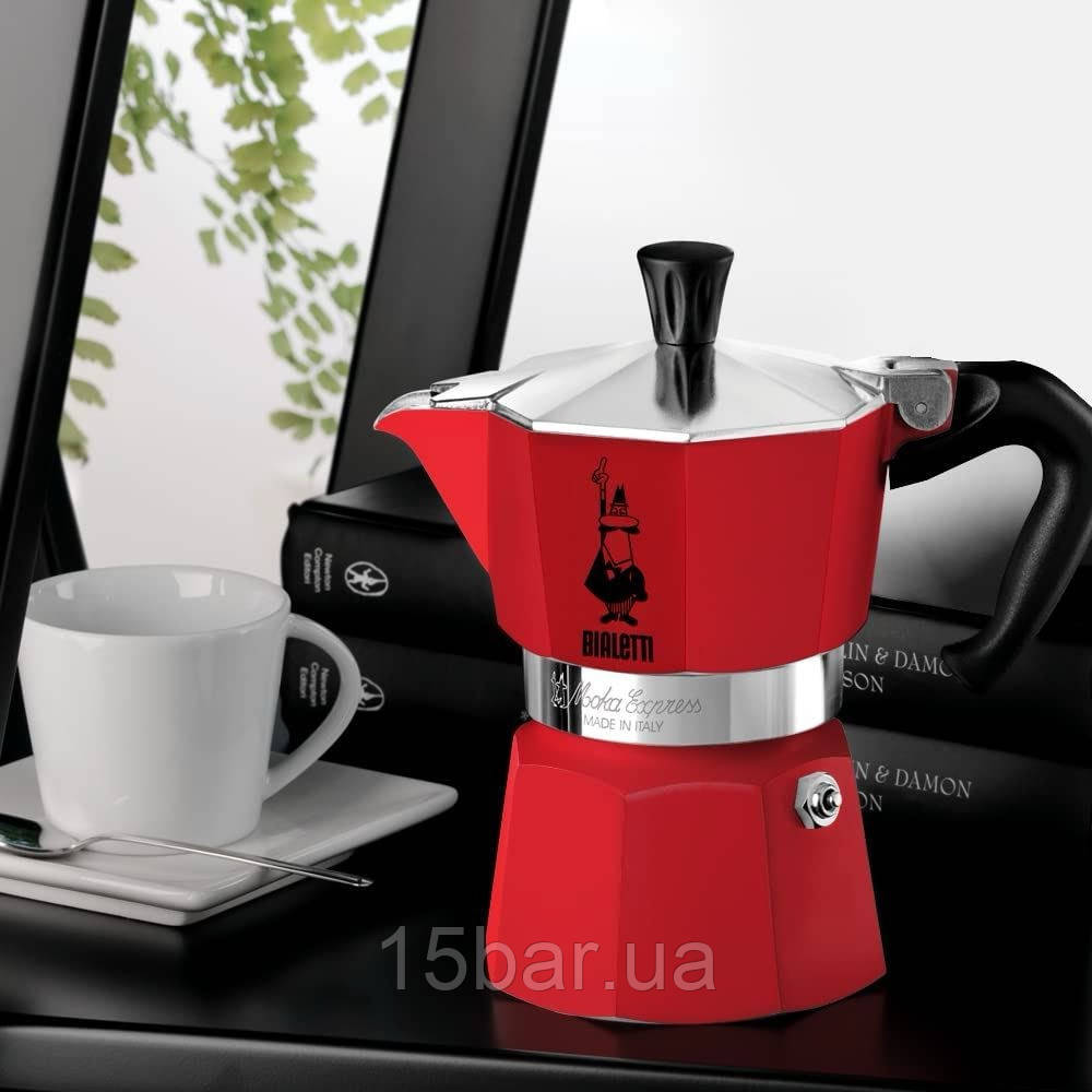 Кавоварка гейзерна Bialetti Red Moka Express (3ч) 990004942
