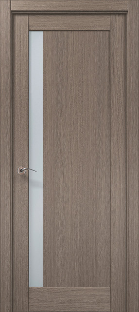 Двері міжкімнатні Папа Карло Millenium ML-64 Дуб сірий (скло сатин), фото 1
