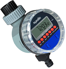 Таймер поливу з кульовим клапаном AQUALIN YL21026 електронний, 3/4" + адаптер 1/2"