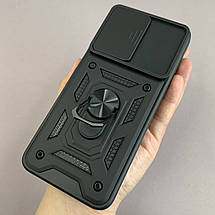 Чохол для Motorola G Play 2024 протиударний з підставкою зі шторкою чохол на моторола г плей 2024 чорний crt, фото 3